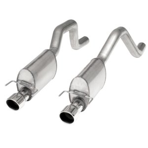 Chevrolet Corvette Performance Exhaust - Rear - Stainless Works - Axle Back, S-Tube Mufflers, Dual 4in Rolled Edge Tips - `06-`13